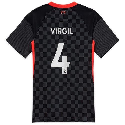 thumbnail image 2 of Liverpool FC Virgil Van Dijk No.4 Player Kit Pin Badge – Home Kit Official Style 2 of 6
